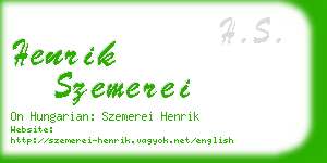 henrik szemerei business card